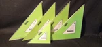 Berol Rapidesign Triangles Lot Of X 10INCH 45 /90 & 6INCH -90. Fixed Price $49.99.
