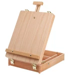 Deayou Tabletop Easel Storage Box, Beechwood Portable Sketchbox For Pain.... Fixed Price $33.79.