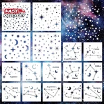 Keluna Star Stencils For Wall Decor - 16 Pcs Reusable Moon Zodiac Constella. Fixed Price $22.74.