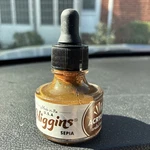 Higgins Sepia Pigmented Drawing Ink 1OZ Glass Bottle For Artists. Fixed Price $10.99.