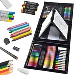 Art Set 185 Double Sided Trifold Easel Drawing Box Sunnyglade Pieces Paint. Fixed Price $46.99.