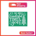 Jajado Christmas Theme Silk Screen Stencils Reusable Chalk Paint For. Fixed Price $5.11.