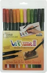 Uchida 1122-12F Plume Ii Double-ended Markers With Brush And Fine Tips, Garde. Fixed Price $55.09.