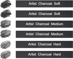 6 Pack Compressed Charcoal Sticks, Vine For Drawing, Sketching,. Fixed Price $12.23.