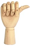 Drawing Manikin 10 Inches Articulated Wooden Flexible Fingers Left Hand Right. Fixed Price $15.85.