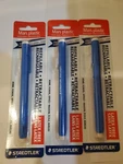 3 Staedtler Mars Plastic Eraser Refillable Holder, Includes 52850BK,BLUE. Fixed Price $17.99.