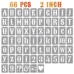 Asmpio 2 Inch Alphabet Letter Stencils Kits, 66 Pcs Drawing Templates. Fixed Price $14.76.