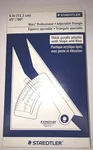 Staedtler Mars 964 51-6 Adjustable 6" Triangle Set Square Brand New Berol. Fixed Price $24.56.