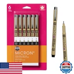 Sakura Pigma Micron Fineliner Pens Archival Black Ink, 6-PIECE Set. Fixed Price $19.08.