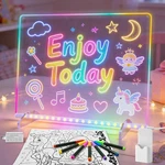 Led Note Board With Colors, 13.7"X10" 6 Modes & 8 Acrylic Dry Erase Bo.... Fixed Price $29.98.