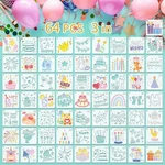 Birthday Stencils For Painting, 64PCS 3X3 Plastic Crafts Reusabl.... Fixed Price $14.96.