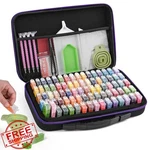 Meratia Diamond Painting Organizer Case 80 Slots Purple Black Bead Storage. Fixed Price $34.99.