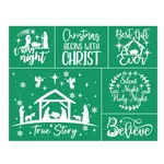 Jajado Holy Christmas Stencils Self Adhesive Silk Screen Xmas Believ.... Fixed Price $12.58.