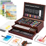 194 Piece Deluxe Art Set, Painting Drawing Supplies With Pads, Acr. Fixed Price $44.47.