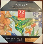 New Arteza Adult Coloring Book Unique Animal Illustrations 72 Sheets. Fixed Price $10.42.