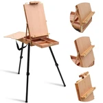 Falling Art Lightweight French Sketchbox Easel W/ Aluminum Tripod, Beechwood. Fixed Price $143.98.