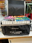 Shuttle Art 172 Colors Dual Tip Alcohol Markers Set With Blender & Case. Fixed Price $75.00.
