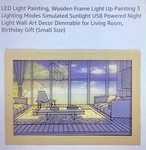 Pomya Led Light Painting With Wooden Frame. Fixed Price $32.00.