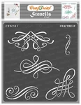 Craftreat Reusable Swirls Calligraphy Stencils For Painting On Wood, Canvas, .... Fixed Price $13.75.