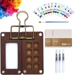 Mini Watercolor Set - 4 Brush, 2 Sketchbook & Portable Kit For Tra.... Fixed Price $23.84.