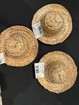 3 Pcs Darice 5 Round Top Natural Straw Sun Hats Dolls, Crafts, Decoration. Fixed Price $9.99.