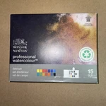 Winsor & Newton Professional Watercolour Field Set 14 Half Pan Brush 15PC. Fixed Price $32.00.