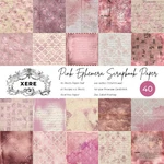 Xere 40 Sheets Pink Scrapbook Paper, 6X6 Ephemera Pattern Pack For Jour.... Fixed Price $22.39.