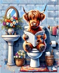Mjcakrn Highland Cow Diamond Painting Kits For Adults, Flower G5910-US. Fixed Price $9.11.