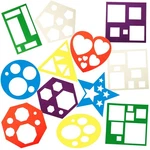 12 Pieces Geometric Stencils Template Set For Kids Children Simple Drawing St.... Fixed Price $17.89.
