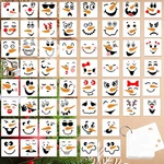 60 Pcs Christmas Snowman Face Stencils For Crafts Reusable Drawing, Small Orn.... Fixed Price $17.17.