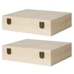 Pack Unfinished Wooden With Lid Small BOXES(12 9X 3.1 Inch) Natu.... Fixed Price $46.07.