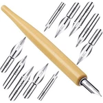 11 Pieces Comic Pen Nib Set, G Ink Stainless Steel White,wooden. Fixed Price $11.94.