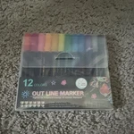 Kousicoo Double Marker Pens Outline Set Multicolor 12 Colors. Fixed Price $11.99.