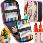 48 Colors Acrylic Paint Pens Set, Dual Tip 1MM & 5MM For Fabric, Wood, Diy. Fixed Price $47.05.
