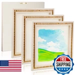 Wenqik 4 Pack Beaded Canvas Panels Unfinished Wooden Blank Framed Signs Boh. Fixed Price $40.56.