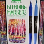 Crayola Signature Blending Markers (14) Decorative Tin (2) Blenders. Fixed Price $9.09.