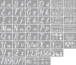 Stencils Letters Set - 45 Reusable Pieces Inch & 2 Alphabet Number S.... Fixed Price $18.42.