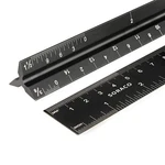 12" Triangular Architectural Scale Ruler Set (imperial) With Engineering Stan.... Fixed Price $15.82.