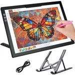 Bylitodt Cordless A4 Light Pad, Diamond Art Board With Stand, Tracing Box. Fixed Price $51.27.