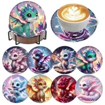 8 Pcs Dragon Diamond Art Coasters Kit With Holder Wall Decoration Diy. Fixed Price $18.99.