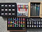 14 Glass Dip Pens + Dr. Ph. Martin's Ink Set Ubeart, Ban Mi, Axeaarte. Fixed Price $49.00.