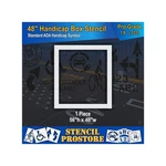 Pavement Stencils - 56 Inch Box Handicap Background (fits 48".... Fixed Price $137.24.