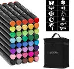 Shuttle Art 40 Colors Dual Tip Fabric Markers Permanent, No Bleed, Child Safe. Fixed Price $35.98.