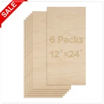 Omtech 6 Pack Birch Plywood Sheets 12X24 1/8" Thick For Laser Engraver Cutter. Fixed Price $29.99.