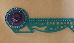 Fiskars Protractor Plus 4 Tools In One Numbers Shapes Stencils Circles. Fixed Price $16.50.