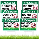 6 Pcs Please Do Not Mow Sign With Metal Stake 12 X 9 Inches May Yard.... Fixed Price $28.38.