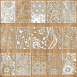12 Pcs Abstract Geometric Texture Stencils For Painting, Mixed. Fixed Price $17.00.