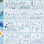 20 Pieces Wildflower Stencils For Painting Template Wall Reusabl. Fixed Price $12.39.