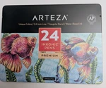 Arteza Inkonic Fineliners Pens, Set Of 24, 0.4 Mm Tip Markers, Water-based. Fixed Price $10.99.