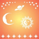Stencils For Walls: Celestial Stencil, 4.5 Inch (s) - Mix Media Layerin.... Fixed Price $15.62.